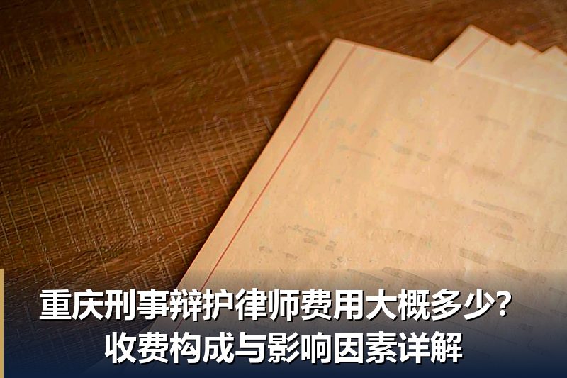 重庆刑事辩护律师费用大概多少？收费构成与影响因素详解